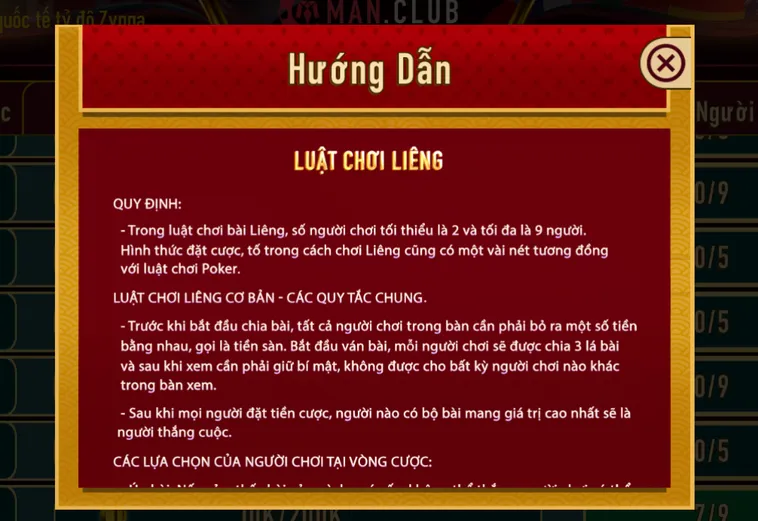 Liêng Tại ManClub Thiên Đường Giải Trí Đỉnh Cao Với Tỷ Lệ Thắng Cực Kỳ Hấp Dẫn