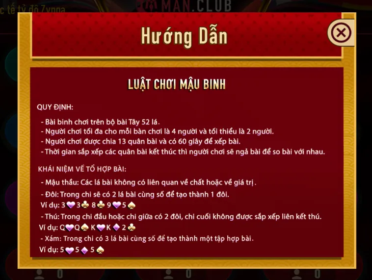 Mậu Binh Tại ManClub Sảnh Đấu Trí Đỉnh Cao Cho Những Cao Thủ Bài Lá Bản Lĩnh