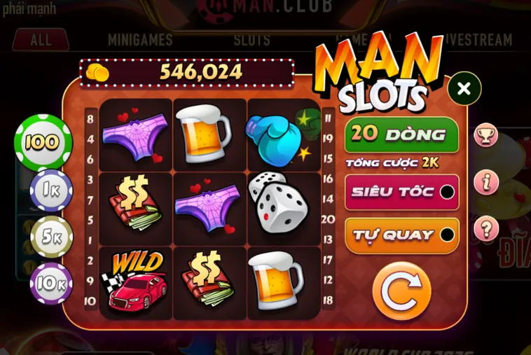 Trải Nghiệm Săn Jackpot Đỉnh Cao Cùng Minigame Man Slot Tại ManClub Uy Tín