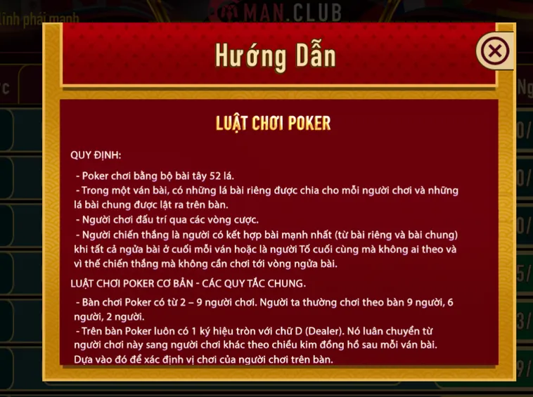 Poker Tại ManClub Sân Chơi Đấu Trí Đẳng Cấp Thế Giới Với Tỷ Lệ Thắng Khủng