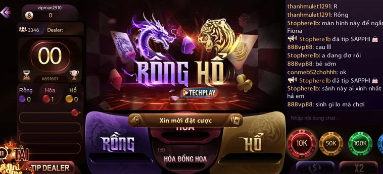 Chinh Phục Đỉnh Cao Rồng Hổ Livestream Tại ManClub Với Tỷ Lệ Thắng Cực Lớn