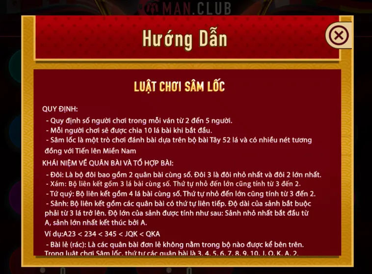 Bùng Nổ Cùng Sâm Lốc Tại ManClub Sân Chơi Bài Đổi Thưởng Đẳng Cấp Nhất